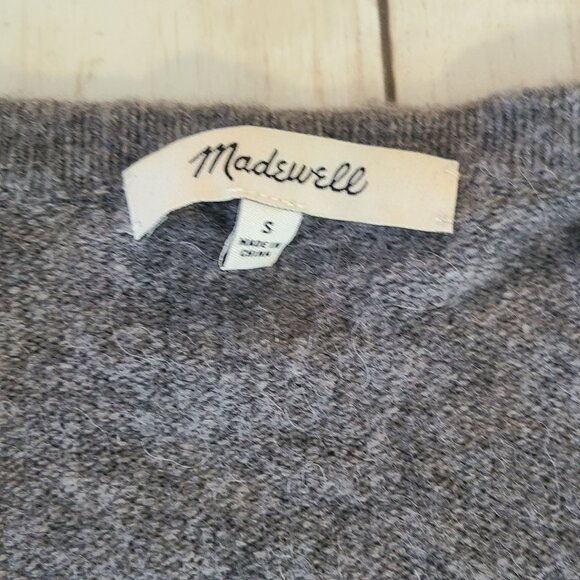 Madewell Open Front Wool Alpaca Blend Walker Sweater Cardigan Cozy Womens Small - Picture 5 of 8